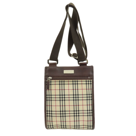 Burberry Nova Check Shoulder Bag Canvas Women's BURBERRY - Picture 1 of 10